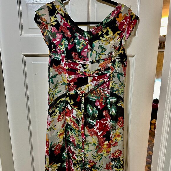 Anne Giorgio fully lined Flowing styled floral Dress size Med - Picture 9 of 10